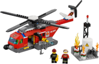 60010 Fire Helicopter {Studs on Side Version}