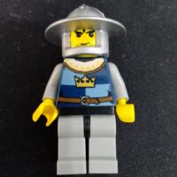 Fantasy Era - Crown Knight Quarters, Helmet with Broad Brim, Black Messy Hair and Stubble