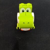 Yoshi - White Tile, Round 1 x 2 Half on Front