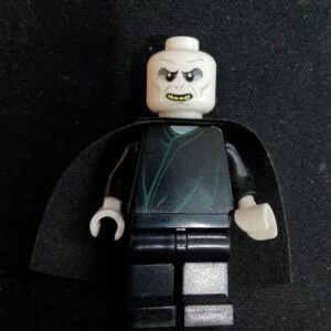 Lord Voldemort - White Head, Black Cape, Dark Green Robe Lines