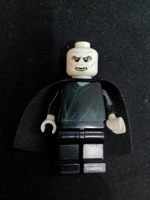 Lord Voldemort - White Head, Black Cape, Dark Green Robe Lines