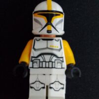 Clone Trooper Commander (Phase 1) - Bright Light Orange Arms, Nougat Head