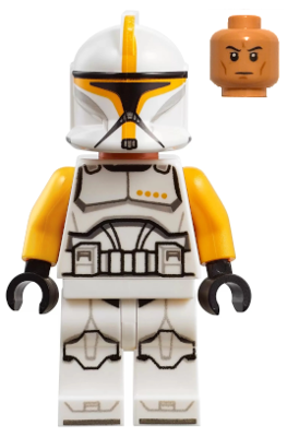 Clone Trooper Commander (Phase 1) - Bright Light Orange Arms, Nougat Head - immagine 2