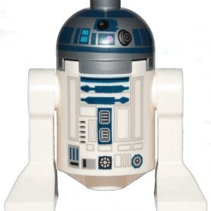 Astromech Droid, R2-D2 - Flat Silver Head, Dark Pink Dots and Large Receptor