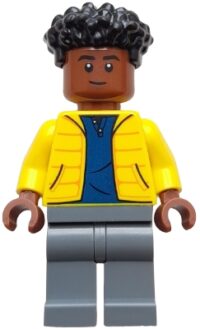 jw125 - Darius Bowman - Yellow Jacket over Dark Blue Shirt, Dark Bluish Gray Legs