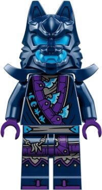 njo0851 - Wolf Mask Warrior / Wolf Mask Claw Warrior  - Dark Blue and Dark Azure Mask, Shoulder Armor