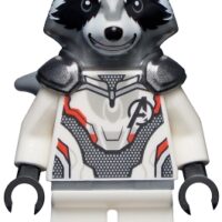 sh0569 - Rocket Raccoon - White Jumpsuit, Dark Bluish Gray Head