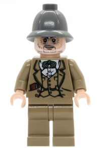 iaj002 - Professor Henry Jones Sr. - Dark Bluish Gray Pith Helmet, Diary in Pocket