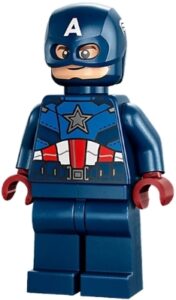 sh0852 - Captain America - Dark Blue Suit with Dark Blue Belt, Dark Red Hands, Helmet